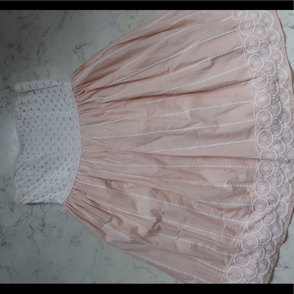 Peach and white H&M dress